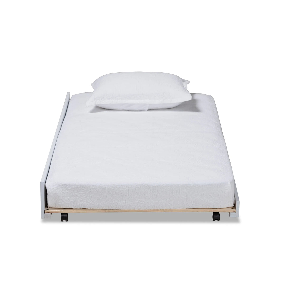 White Finished Wood Twin Size Trundle J184248