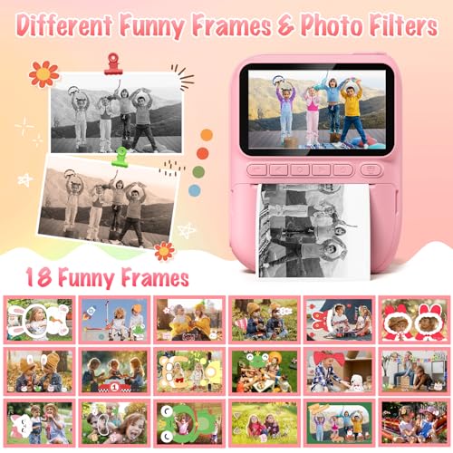 Instant Print Kids Camera 32MP 1080P with 32GB SD Card X203461
