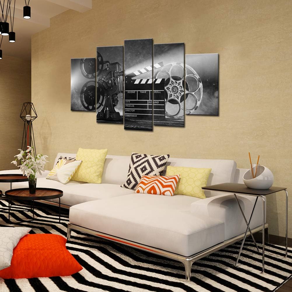 Large 5 Piece Canvas Wall Art Black and White Pictures Ready to Hang F503