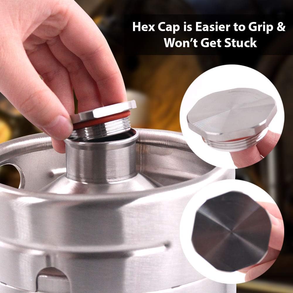64oz Stainless Steel Mini Keg Dispenser Q440889