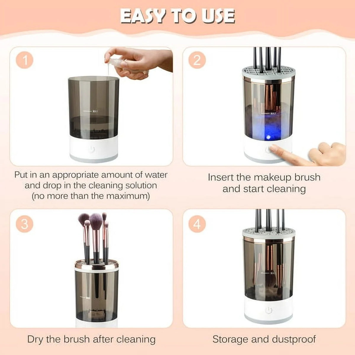 Portable Electric Makeup Brush Cleaner O429360
