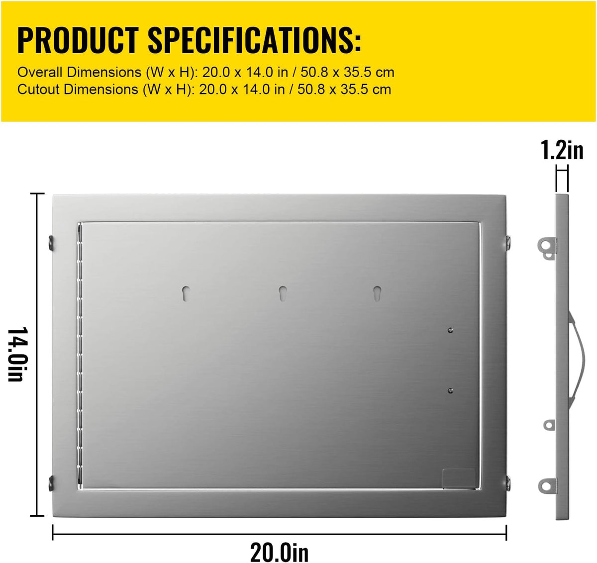 Stainless Steel BBQ Access Door 20W x 14H Inch H675