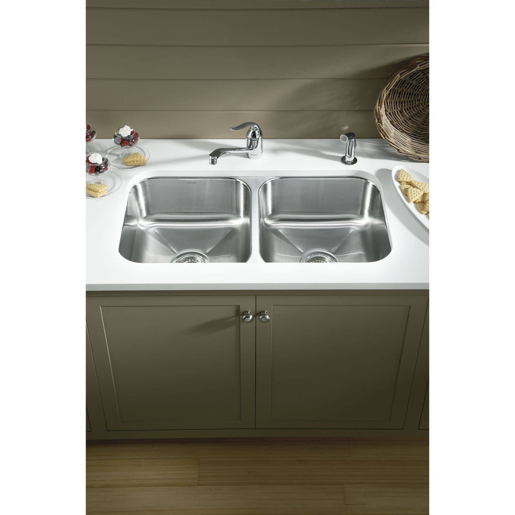 32 inch Double Basin Undermount Stainless Steel Kitchen Sink G107837