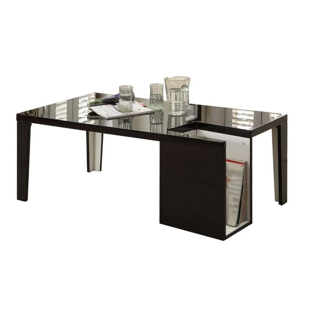 Black Wood Coffee Table with Storage Z19991