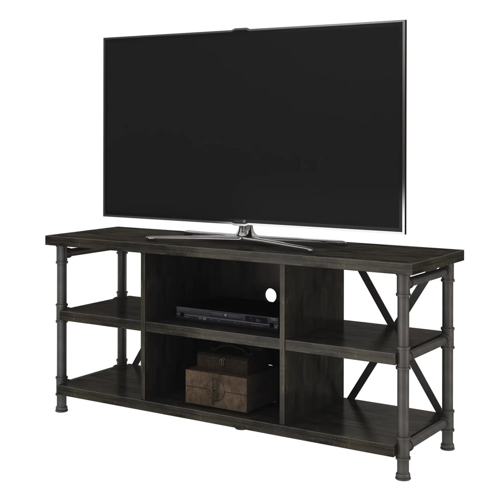 Industrial TV Stand with Metal Pipe Frame D680