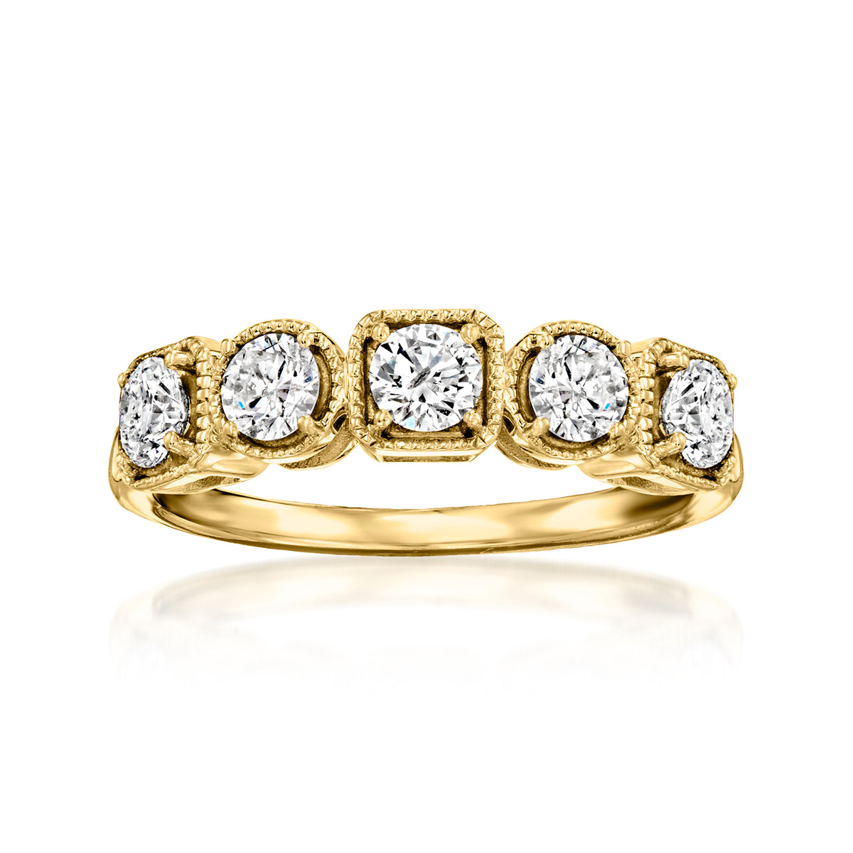 1.00 ct. t.w. Diamond 5-Stone Ring in 14kt Yellow Gold F378