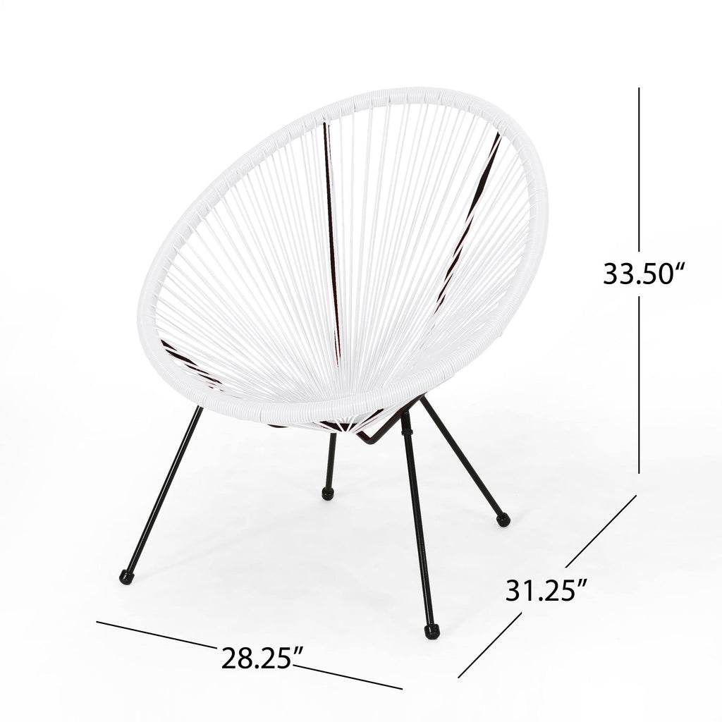 White String Weave Chair Set of 4 A8659