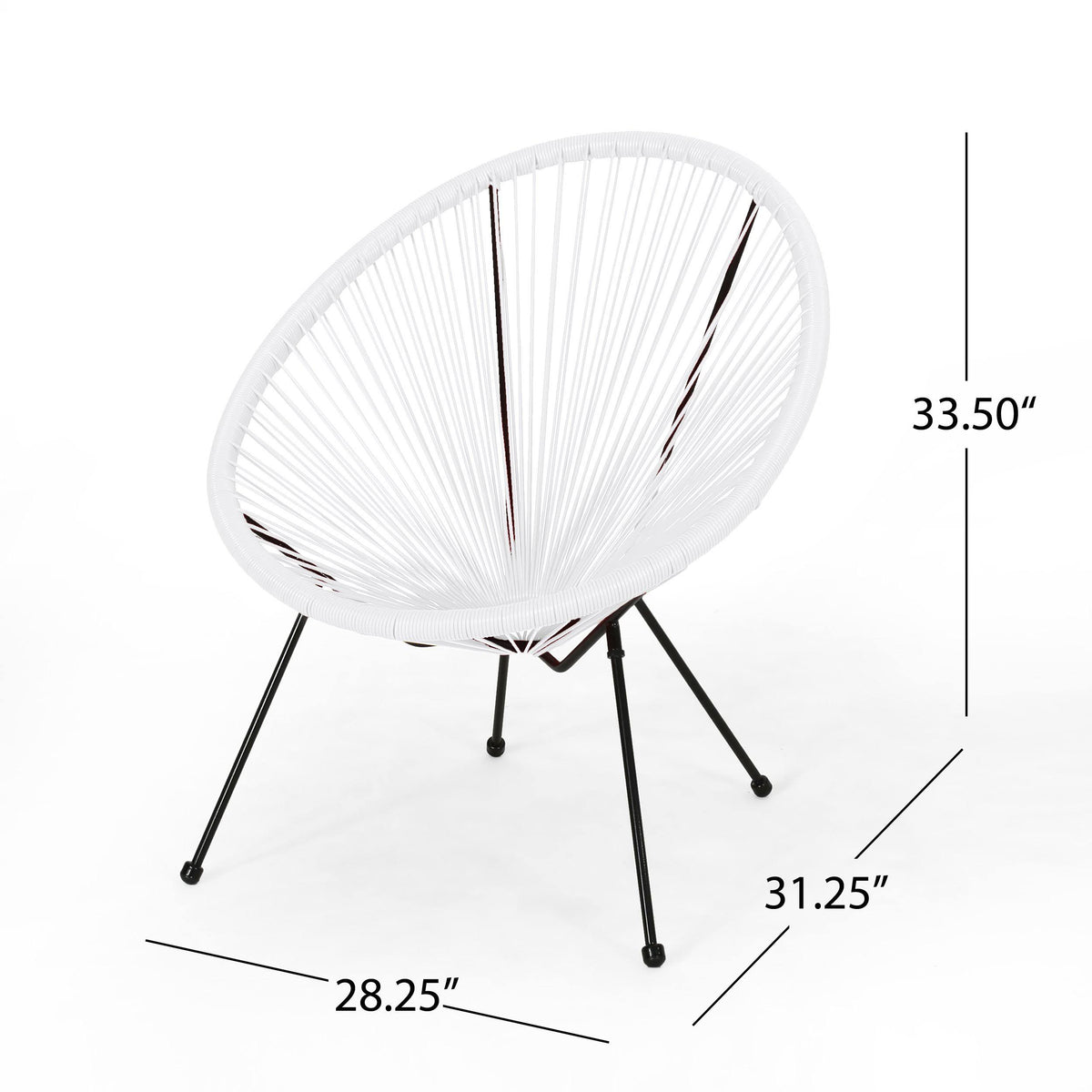 White String Weave Chair Set of 4 A8659