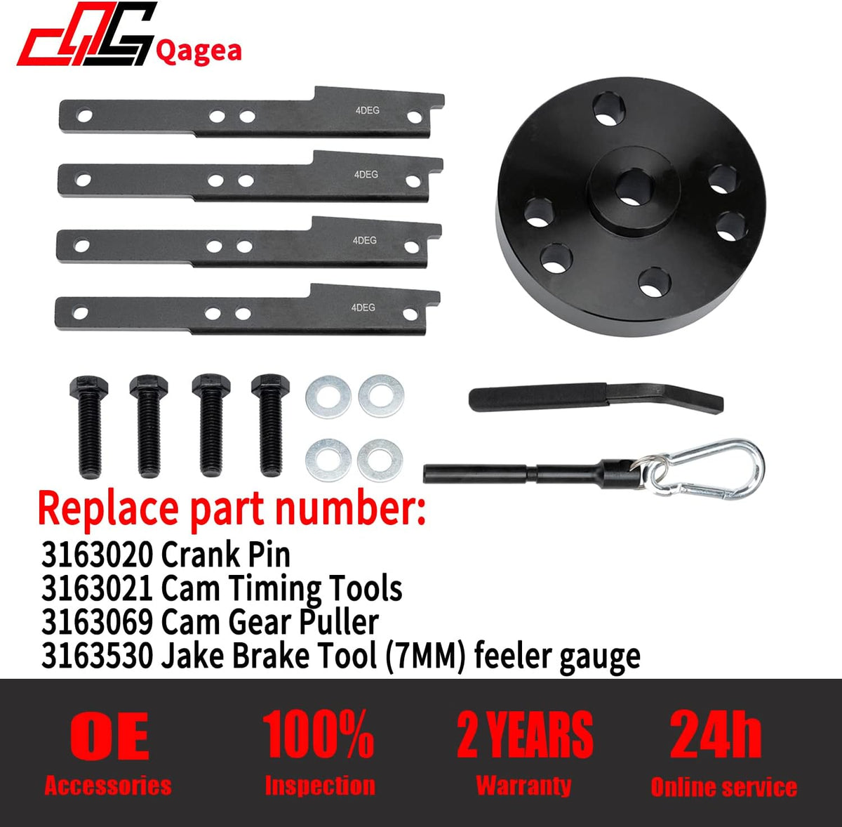 15 PCS Heavy Duty Steel Cam Timing Tool Kit & Engine Brake Adjustment Tool 7MM T1353