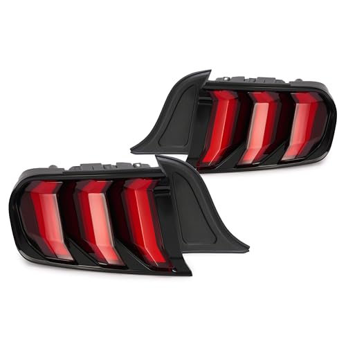 Left & Right Taillight Brake Lamp Assembly Clear Lens Black Housing C774