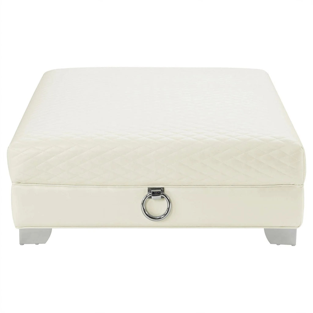 White Faux Leather Tufted Sofa Set T5518