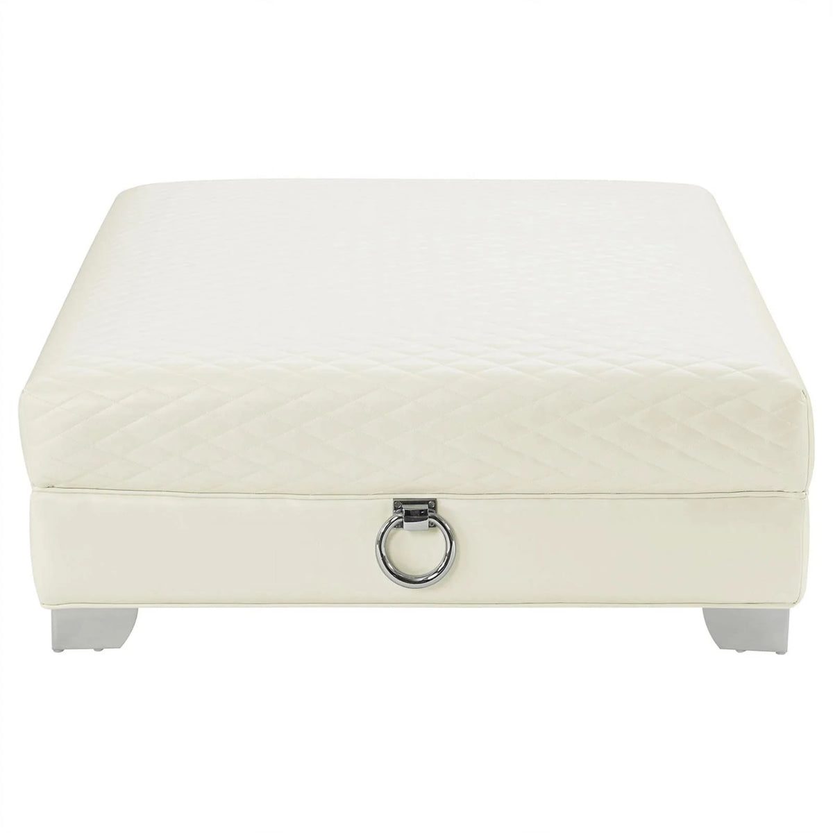 White Faux Leather Tufted Sofa Set T5518