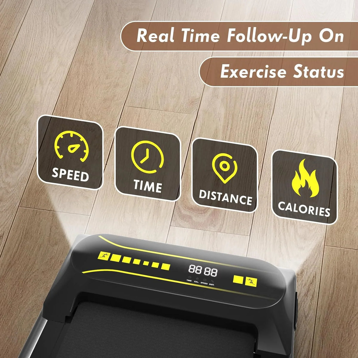 Portable Mini Treadmill with Remote Control Black N81521