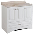 36 in. White Bath Vanity with Vanity Top F325453
