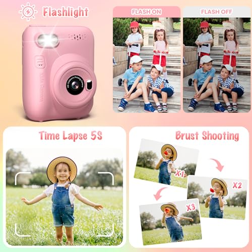 Instant Print Kids Camera 32MP 1080P with 32GB SD Card X203461