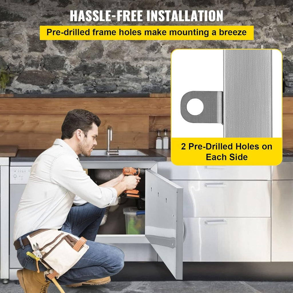 Stainless Steel BBQ Access Door 20W x 14H Inch H675