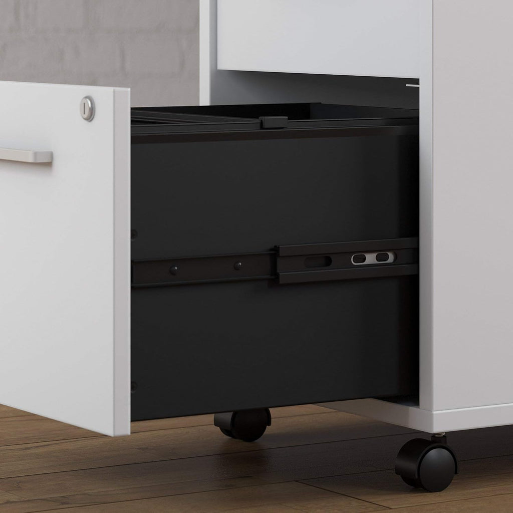 White 3 Drawer Mobile File Cabinet C125183