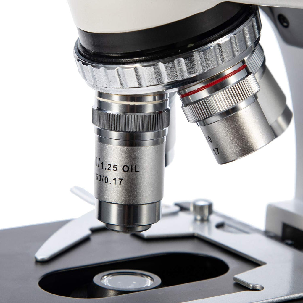 40X-2500X Trinocular Compound Lab Microscope with Wide-Field 10X and 25X Eyepieces T968081