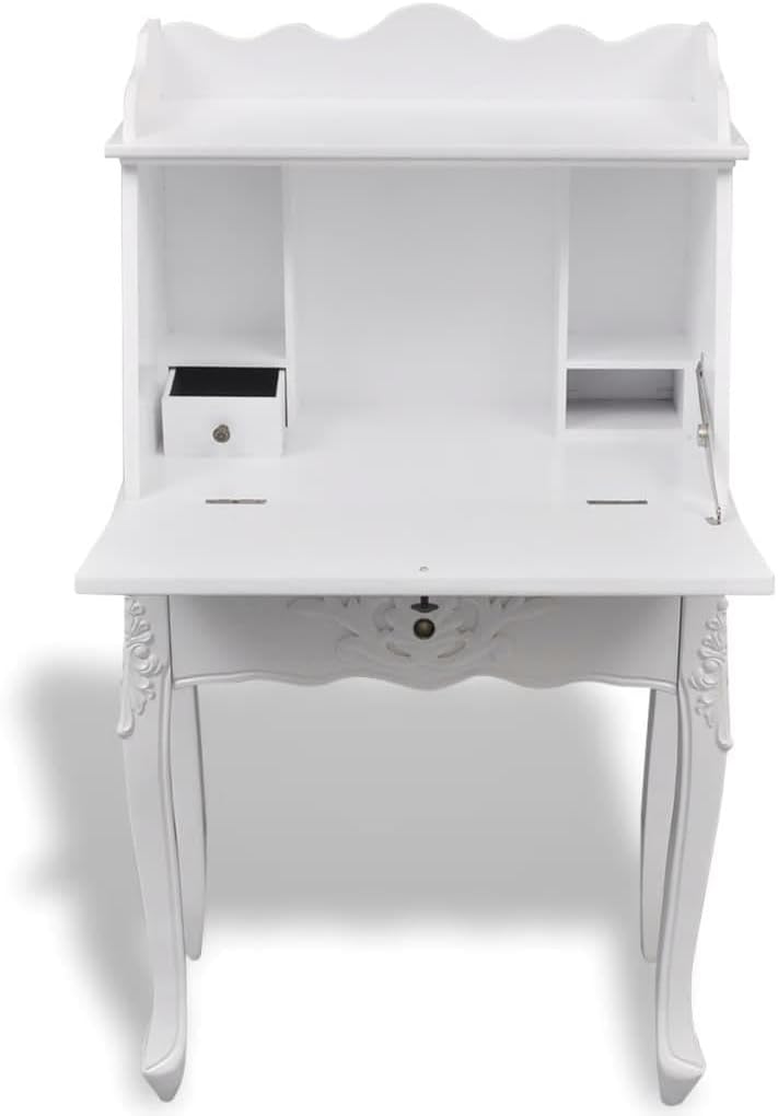 White Antique Secretary Desk G58261