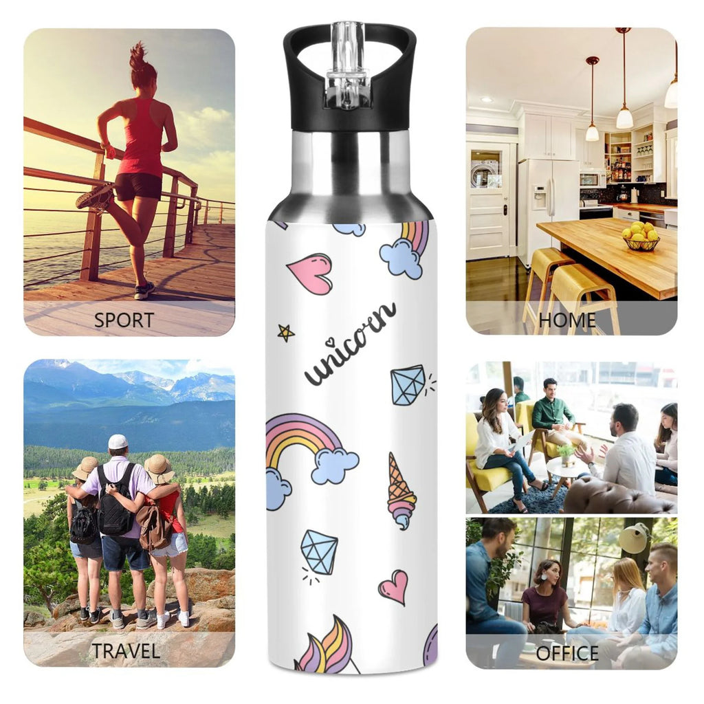 Stainless Steel Insulated Water Bottle with Straw Lid X312
