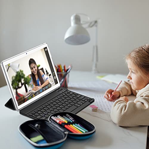 10.1 Inch Android Tablet with Keyboard 4GB RAM 64GB 128GB Expandable Silver J142