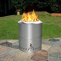 Stainless Steel Smokeless Wood Burning Fire Pit with Grill O723757