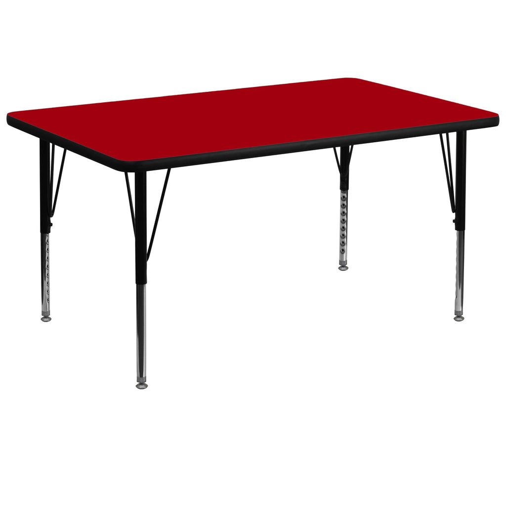36 W x 72 L Rectangular Grey Thermal Laminate Activity Table R19405