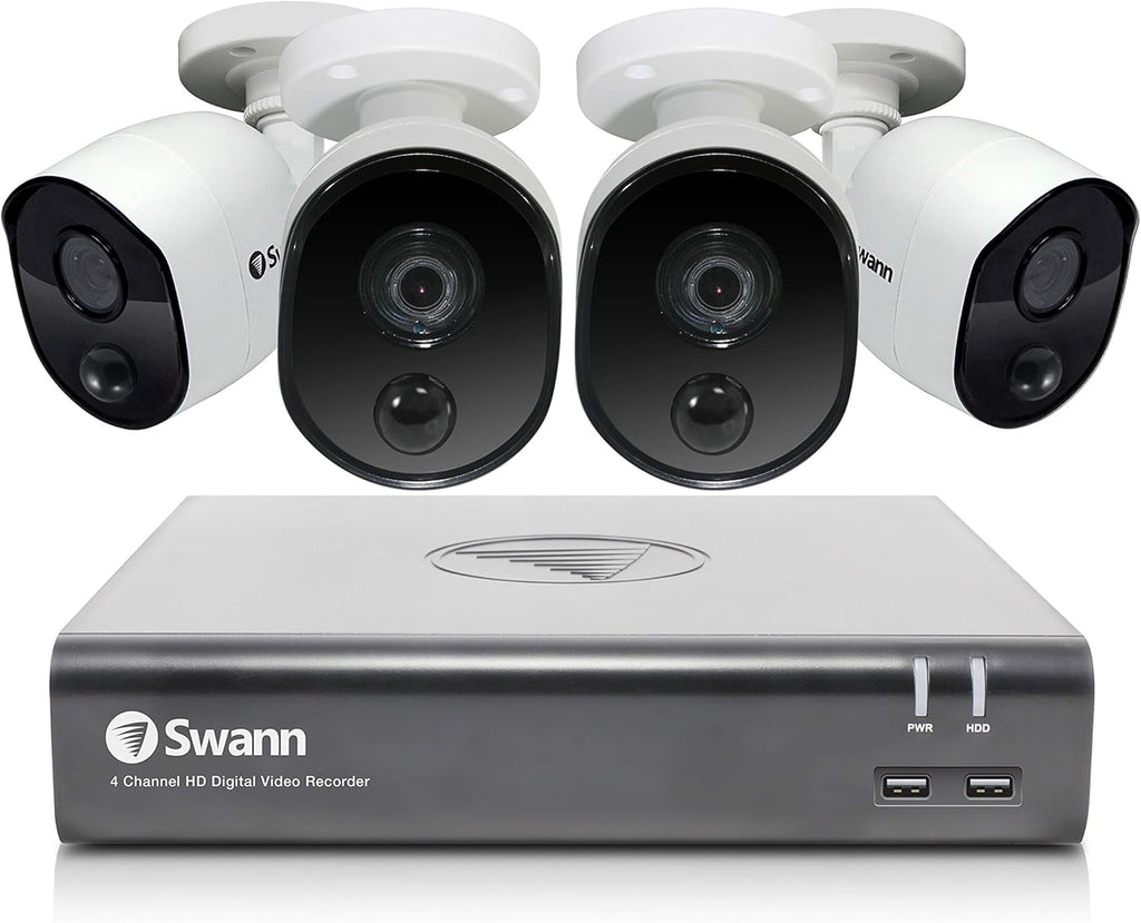 4 Channel 4 Camera Wired Surveillance 1080p HD DVR 1TB HDD Security System J688907