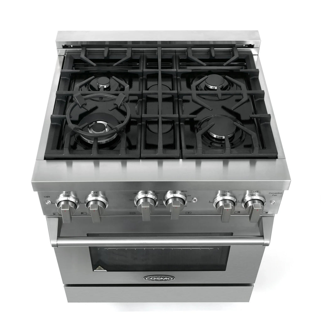 5 Piece Kitchen Appliance Package with Gas Range Range Hood Dishwasher French Door Refrigerator Wine Refrigerator C38490