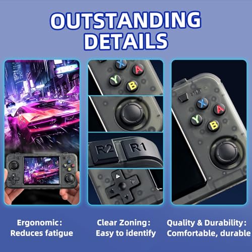 Black Retro Handheld Game Console with 3.5-inch IPS Screen O788