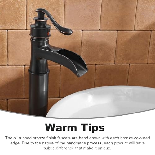 Matte Black Waterfall Vessel Sink Faucet R740858