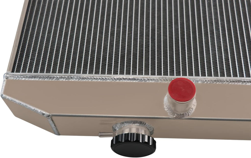 4 Row Radiator with Shroud 16" Fan for 1955-1957 Chevy Bel-Air Nomad V8 L43926