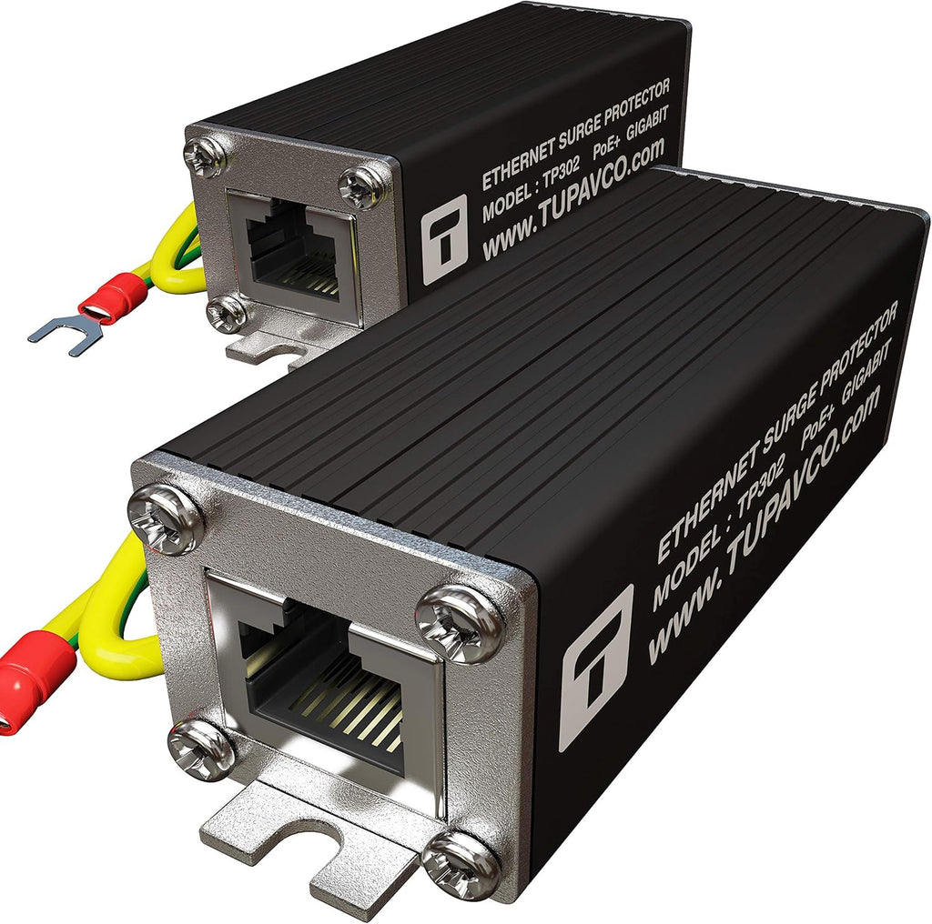 Ethernet Surge Protector (2 Pack) PoE+ Gigabit RJ45 LAN Network CAT5/CAT6 GbE 1000 Mbps D383