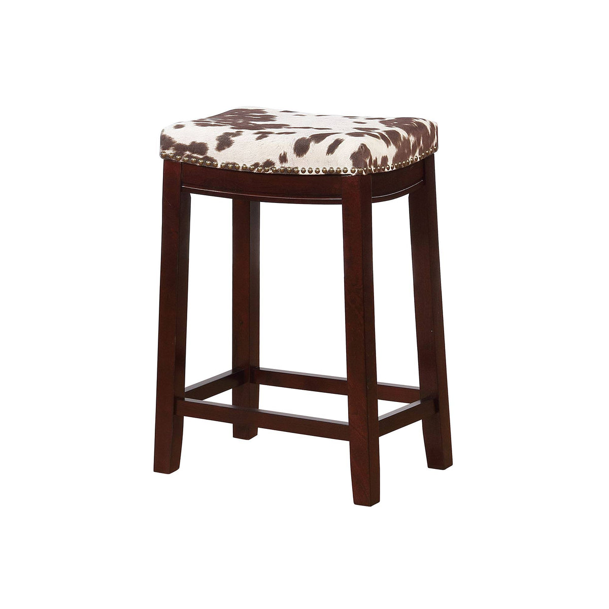 Faux Cow Print Counter Stool, Brown D270
