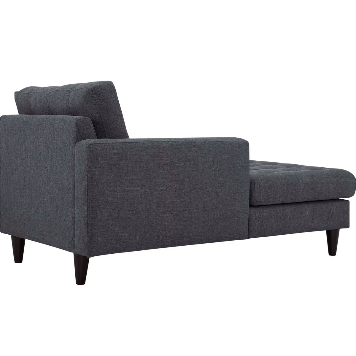 Left Arm Chaise Lounge Chair Grey Fabric D17070