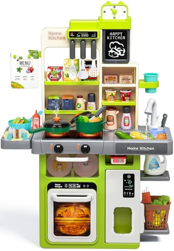 Kids Play Kitchen Set with Sound & Light A9812