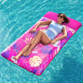 XL Fabric Covered Inflatable Pool Float with Headrest L6449