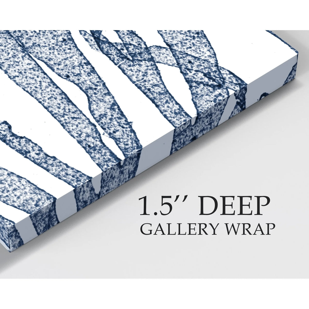 Navy Seaweed Gallery Wrapped Canvas 10x10 U44594