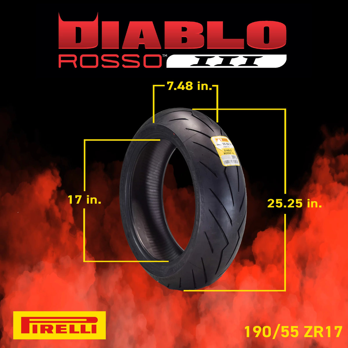 190/55 ZR17 Rear Motorcycle Tire A84498