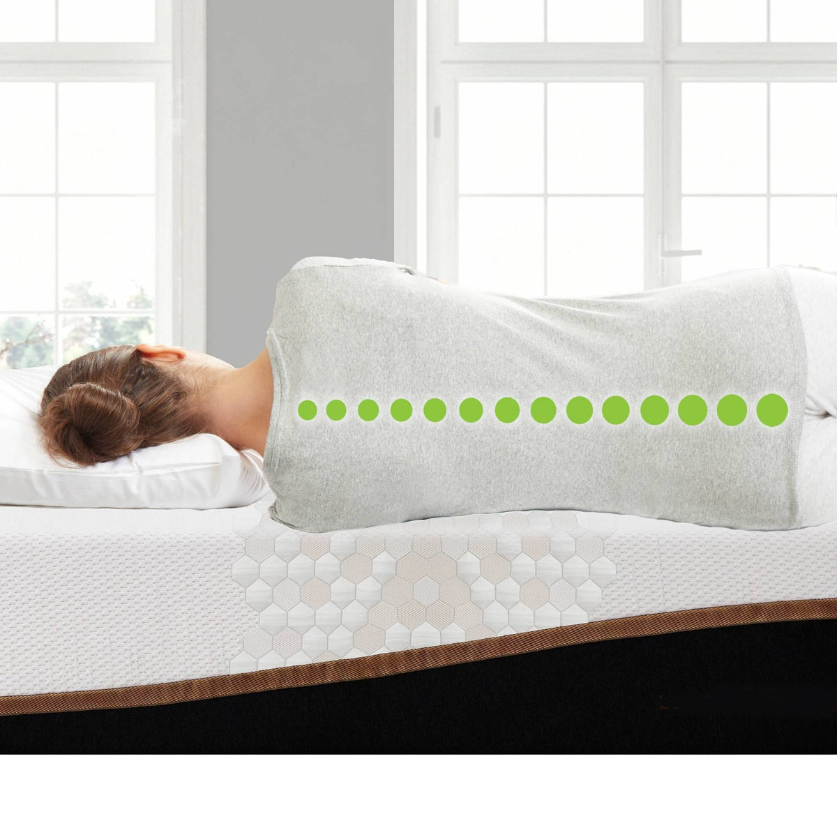 Twin XL Copper Infused Cooling Memory Foam Mattress Y454