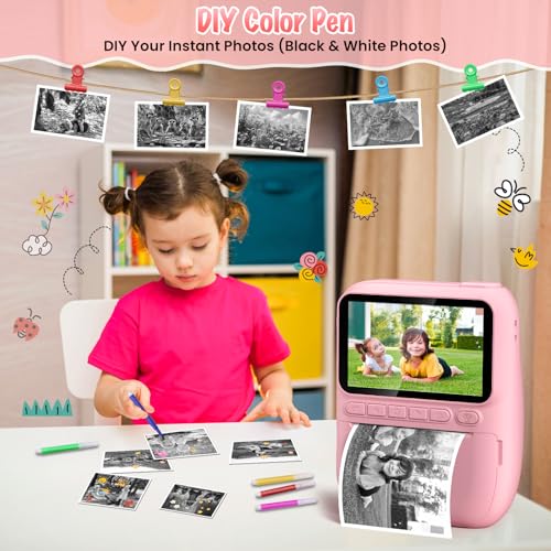 Instant Print Kids Camera 32MP 1080P with 32GB SD Card X203461