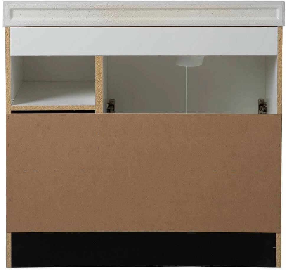 36 in. White Bath Vanity with Vanity Top F325453
