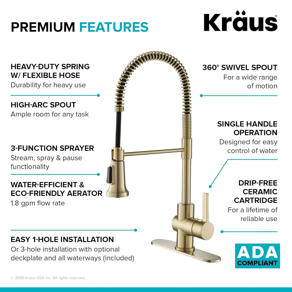 Antique Champagne Bronze Kitchen Faucet J69200