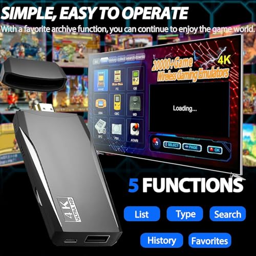 Wireless Retro Game Console Stick with 2.4G Wireless Controllers Y268061
