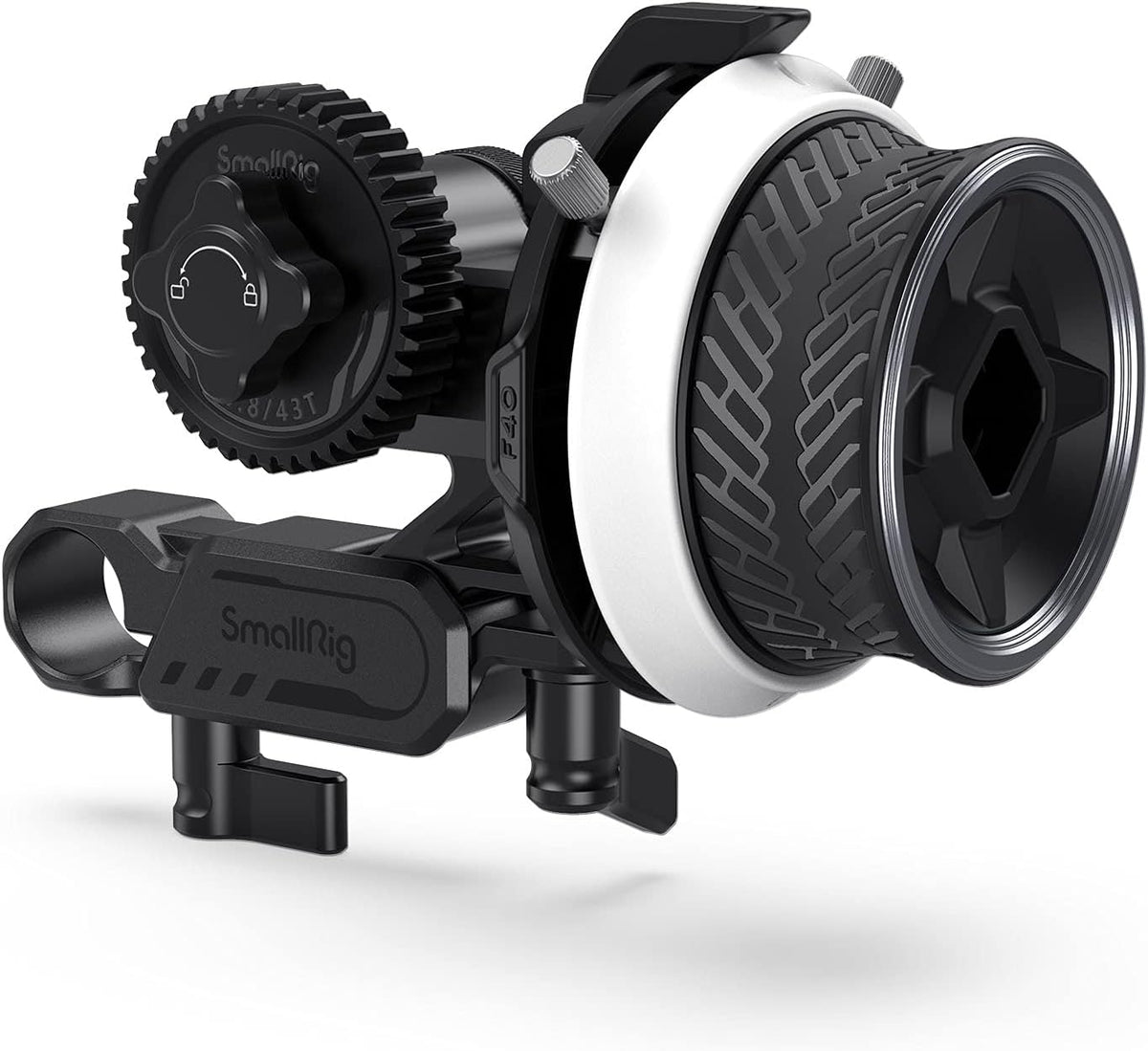 Mini Follow Focus with 15mm Rod Clamp and Gear Ring Belt V8266