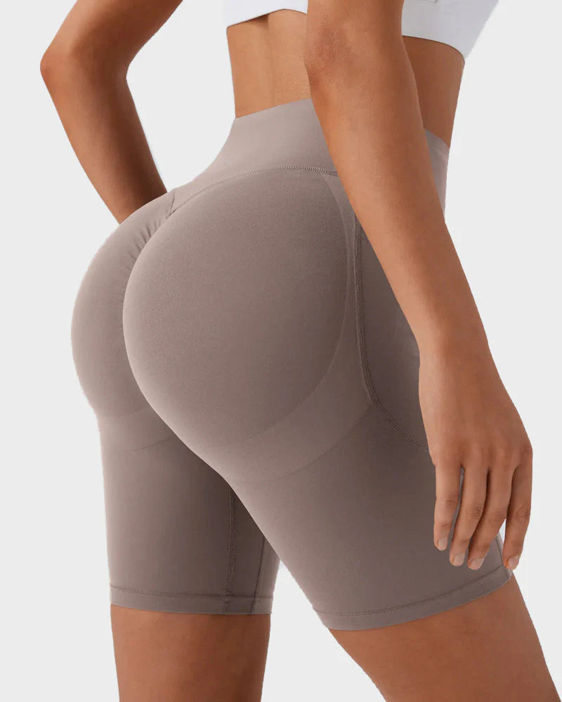 Tummy Control Butt-Lifting Training Shorts with Pockets D6080