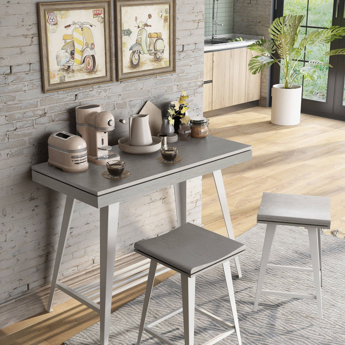 3-Piece 47-Inch Counter Height Table Set X4284