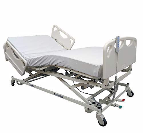 5 Function Full Electric Low Bed with High Density Foam Mattress & Half Rail Package (36" W x 80" L) P2666