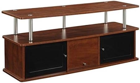 Black 3 Storage Cabinets TV Stand V240
