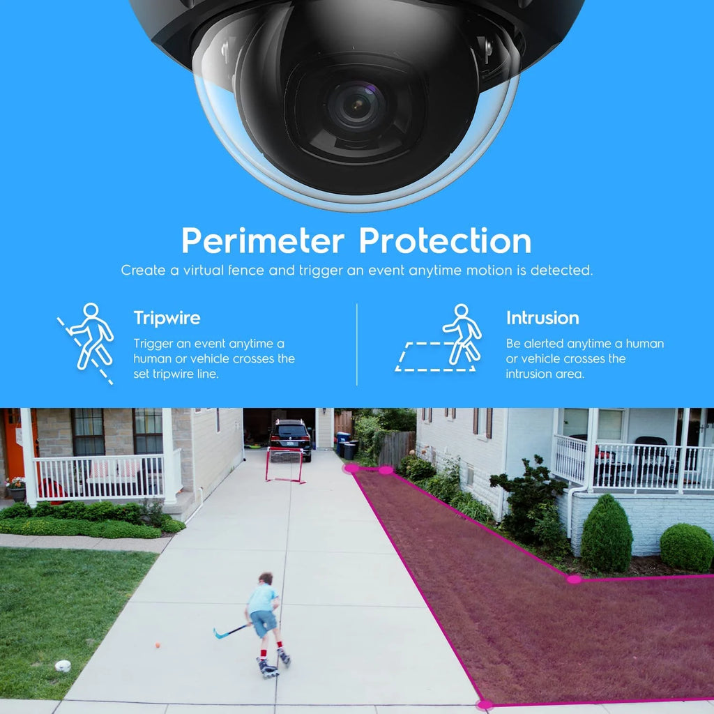 4K 8MP Outdoor Security POE IP Dome Camera with 98ft NightVision 2.8mm Lens I3059